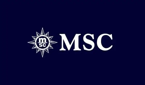 Logo MSC blanc sur bleu 2022